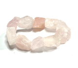 Różowy kamień naturalny, 19 x 15 x 27 mm / 16 - 17 cm, kamień miłości