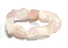 Różowy kamień naturalny, 19 x 15 x 27 mm / 16 - 17 cm, kamień miłości