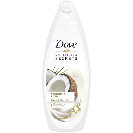 Dove Nourishing Secrets Pečující Rituál Kokos srchový gel s kokosovým olejem a mandlovým mlékem 250 ml