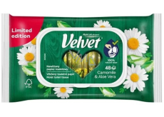 Velvet Włóknina Heřmánek & Aloe Vera nawilżony papier toaletowy 42 sztuk