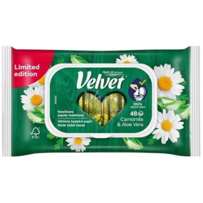 Velvet Włóknina Heřmánek & Aloe Vera nawilżony papier toaletowy 42 sztuk