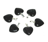 Goldstone niebieski Awentur Serce zawieszka, 15 mm, kamień ambicji