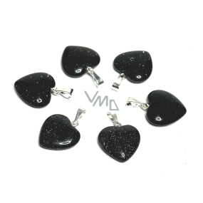 Goldstone niebieski Awentur Serce zawieszka, 15 mm, kamień ambicji