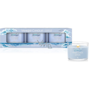 Yankee Candle Ocean Air - Oceánský vzduch vonná svíčka votivní ve skle 3 x 37 g, dárková sada Yankee Candle Ocean Air - Oceánský vzduch vonná svíčka votivní ve skle 3 x 37 g, dárková sada
