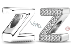 Charm Srebrna 925 Litera Z, koralik na bransoletkę