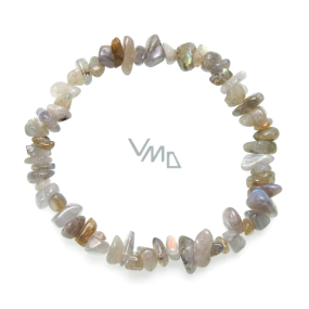 Labradorit bransoletka elastyczna cięta naturalny kamień 19 cm, kamień transformacji Labradorit bransoletka elastyczna cięta naturalny kamień 19 cm, kamień transformacji