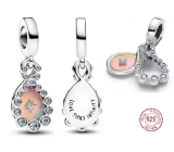 Charm Sterlingové stříbro 925 Kapka nekonečné lásky, přívěsek na náramek láska