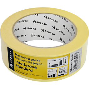Spokar taśma maskująca papierowa, 1 dzień, do 60 °C, wymiary 38 mm × 50 m
