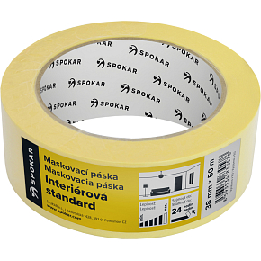 Spokar taśma maskująca papierowa, 1 dzień, do 60 °C, wymiary 38 mm × 50 m