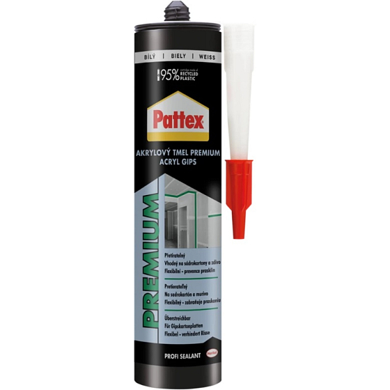 PATTEX Akrylowy uszczelniacz Premium, biały, 280 ml