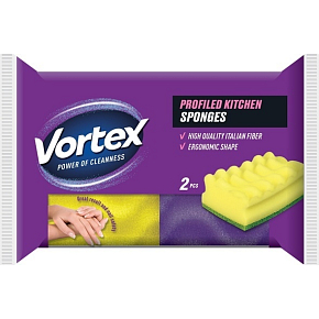 VORTEX Gąbka do naczyń  PROFILED & CARE 2 szt.