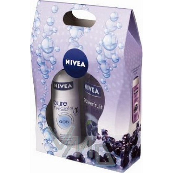 Nivea Kazinvisible sprchový gel 250 ml + antiperspirant sprej 150 ml, pro ženy kosmetická sada