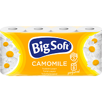 Big Soft papier toaletowy Rumianek, 8 role, 16,5 m rolka