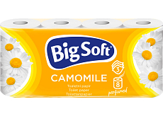 Big Soft papier toaletowy Rumiankowy, 8 rolek, 16,5 m rolka