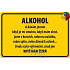 Nekupto Humorná cedulka Alkohol si dávám 15 x 10 cm 1 kus