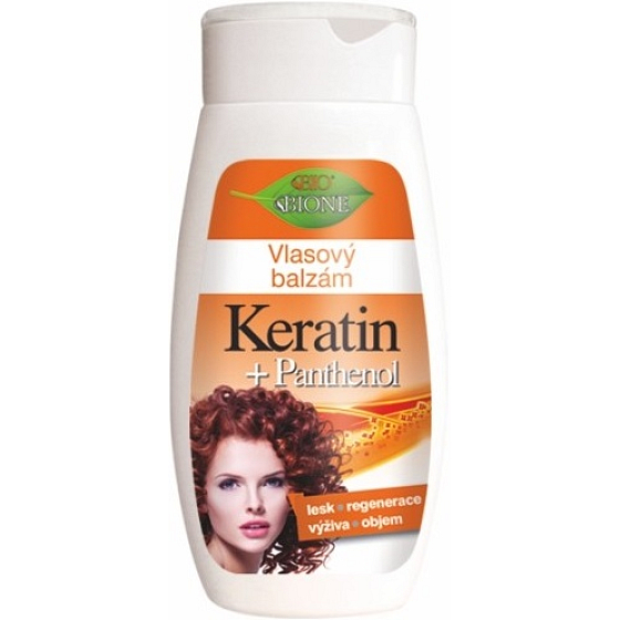 Bione Cosmetics Keratin & Panthenol regenerační vlasový balzám pro všechny typy vlasů 260 ml