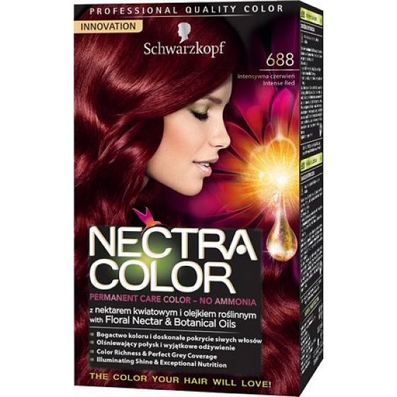 Schwarzkopf Nectra Color barva na vlasy 688 Intenzivní červená