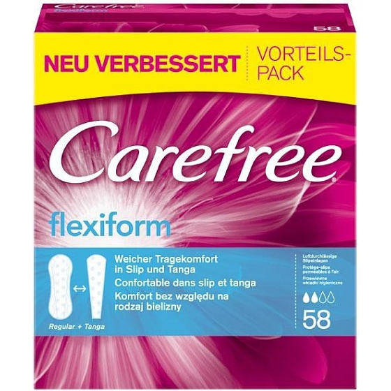 Carefree Flexiform slipové intimní vložky 58 kusů