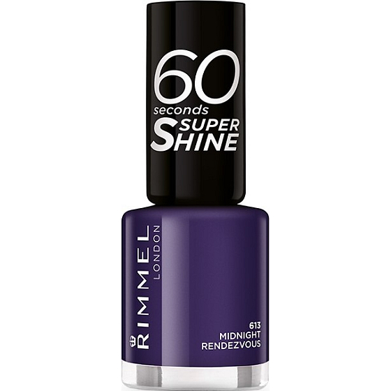 Rimmel London 60 Seconds Super Shine Nail Polish lak na nehty 613 Midnight Rendezvous 8 ml