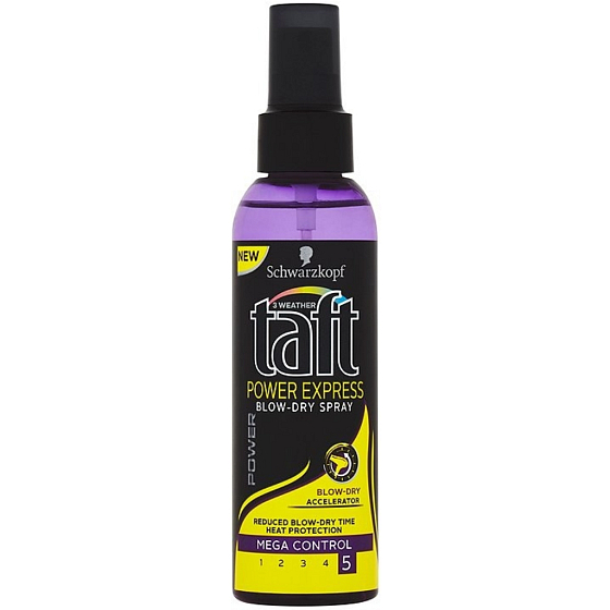 Taft Power Express stylingový sprej pro fixaci účesu a ochranu před teplem, stupeň fixace 5 150 ml