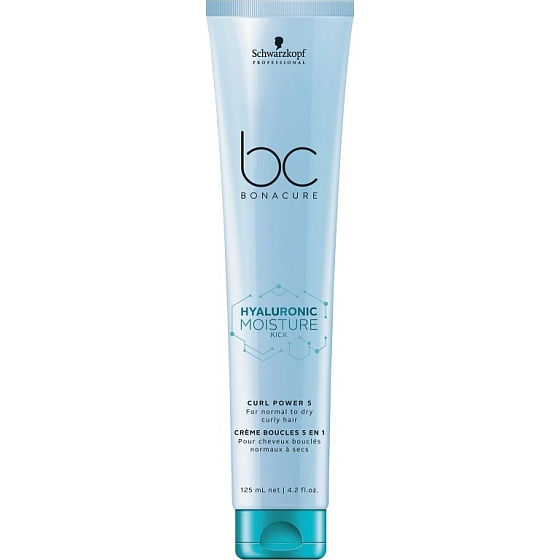 Schwarzkopf Professional BC Bonacure Hyaluronic Moisture Kick Curl Power 5 hydratační texturizační krém pro definici vln a kudrlin 125 ml