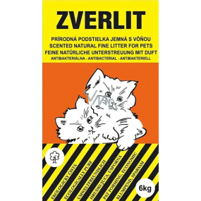 Zverlit Podestylka ekologiczna pomarańczowa dla kotów i gryzoni z wiórkami drobnymi 6 kg