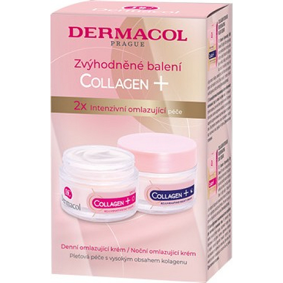 Dermacol Collagen Plus Intensive Rejuvenating intenzivní omlazující denní krém 50 ml + intenzivní omlazující noční krém 50 ml, duopack