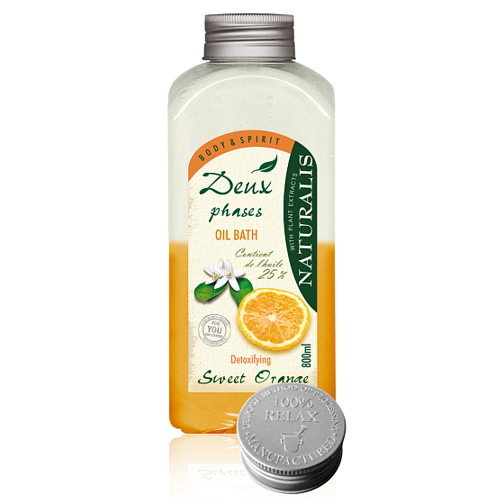 Naturalis Sweet Orange dvousložková olejová pěna do koupele 800 ml