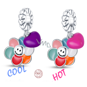 Zawieszka ze srebra 925 Sterling - Kwiat Nigdy Cię Nie Zawiodę, 2w1 element do bransoletki symbol Zawieszka ze srebra 925 Sterling - Kwiat Nigdy Cię Nie Zawiodę, 2w1 element do bransoletki symbol