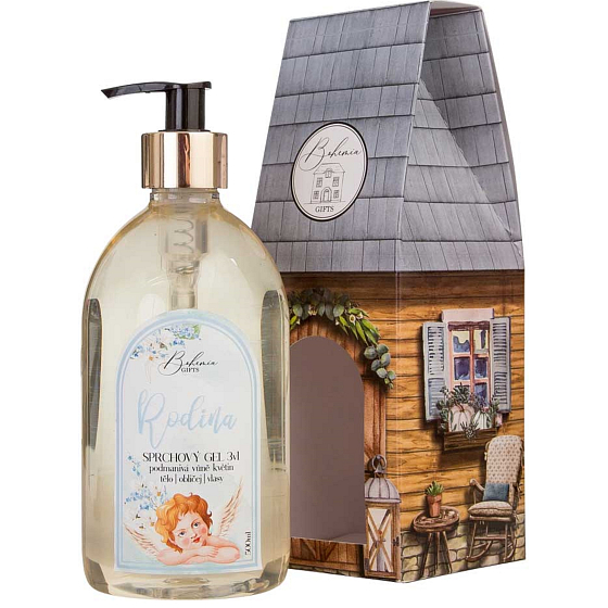 Bohemia Gifts Domeček Rodina 3v1 sprchový gel na tělo, vlasy i ruce 500 ml