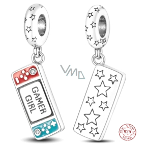 Charm Srebrna 925 Gamer Girl - zawieszka dla gracza, zainteresowania