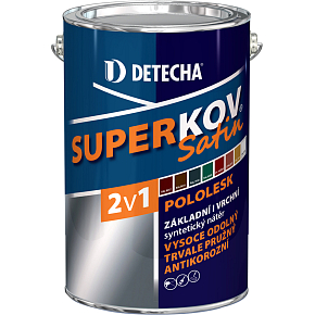 Detecha Superkov Satin 2v1 podstawowa i wierzchnia farba na metal, półpołysk, Ral 8017 brązowa czekolada, 5 kg Detecha Superkov Satin 2v1 podstawowa i wierzchnia farba na metal, półpołysk, Ral 8017 brązowa czekolada, 5 kg