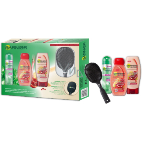 Garnier Naturals Pivní kvasnice a Granátové jablko šampon + balzám + deodorant sprej, kosmetická sada