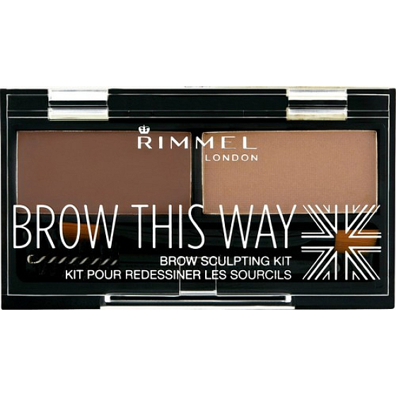 Rimmel London Brow This Way paletka na obočí 003 Dark Brown 1,1 g