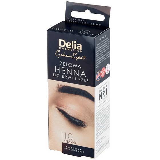 Delia Cosmetics Henna Tint żel do farbowania brwi 1.0 czarny 1 sztuka