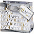 BSB Luxusní dárková papírová taška 36 x 26 x 14 cm Happy Birthday bílá LDT 378-A4