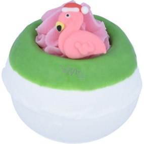 Bomb Cosmetics Vánoční plameňák - Flamingo Ho Ho Šumivý balistik do koupele 160 g