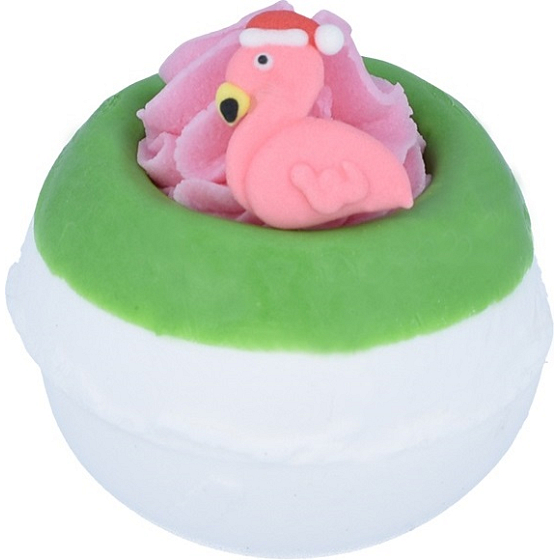 Bomb Cosmetics Vánoční plameňák - Flamingo Ho Ho Šumivý balistik do koupele 160 g