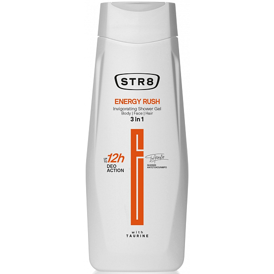 Str8 Energy Rush 3v1 sprchový gel pro muže 400 ml