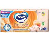 Zewa Deluxe Aqua Tube Kaszmirowy Brzoskwiniowy perfumowany papier toaletowy 150 arkuszy 3-warstwowy 8 sztuk, rolka, którą możesz spłukać