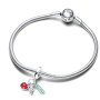 Zawieszka Srebrna 925 New York City Triple 3w1, charms do bransoletki podróżnej
