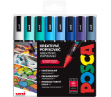 Posca Uniwersalny zestaw akrylowych markerów 1,8 - 2,5 mm Ocean mix morskich tonów 8 sztuk PC-5M