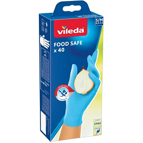 Vileda jednorázowe rękawice Food Safe, rozmiar S/M, 40 szt.