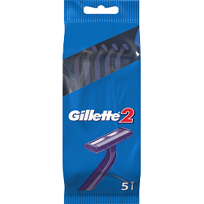 Gillette 2 jednorazowe maszynki do golenia, 2 ostrza, 5 sztuk w opakowaniu