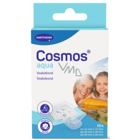 Cosmos Aqua wodoodporne plastry 3 rozmiary 10 sztuk