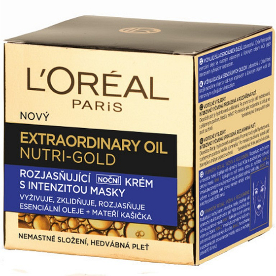 Loreal Paris Nutri-Gold Extraordinary rozjasňující noční krém s intenzitou masky 50 ml