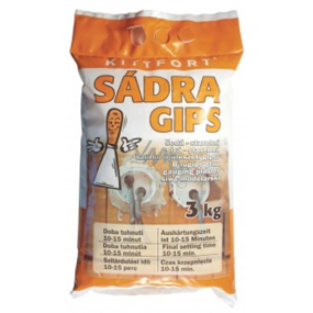 Kittfort Sádra Gips szara - budowlana 3 kg