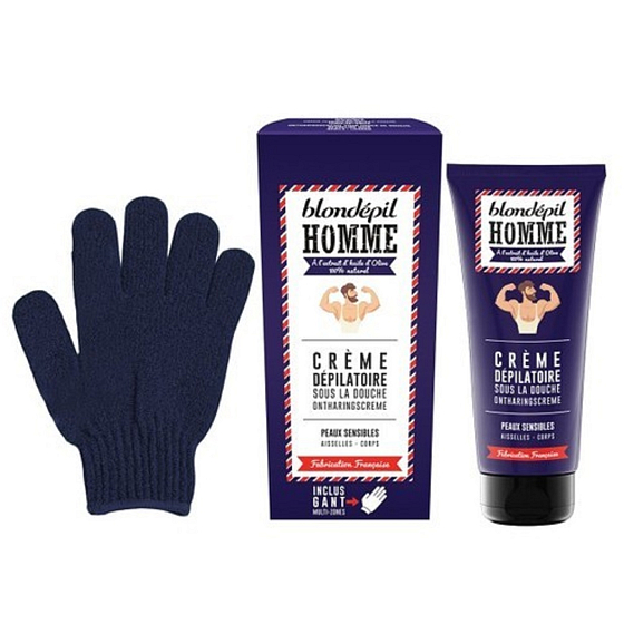 Blondépil Homme Depilační krém na tělo do sprchy pro muže 200 ml