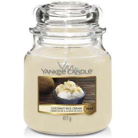 Yankee Candle Coconut Rice Cream - Krem z kokosowego ryżu świeca zapachowa Classic średnie szkło 411 g