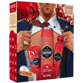 Old Spice Captain 2v1 sprchový gel a šampon 250 ml + deodorant sprej 150 ml + antiperspirant deodorant stick 50 ml, kosmetická sada pro muže Old Spice Captain 2v1 sprchový gel a šampon 250 ml + deodorant sprej 150 ml + antiperspirant deodorant stick 50 ml, kosmetická sada pro muže